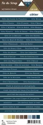 Etiquette un air c�tier - Bandes de mots bleu