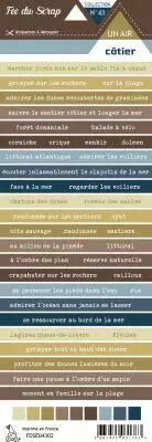 Etiquette un air c�tier - Bandes de mots multicolores