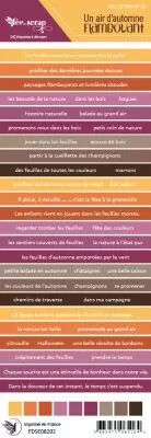 Etiquette un air d\'automne flamboyant  - bandes de mots automne