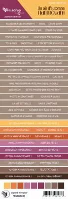 Etiquette un air d\'automne flamboyant  - bandes de mots basiques