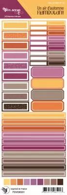 Etiquette un air d\'automne flamboyant  - �tiquettes rectangle