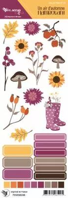Etiquette un air d\'automne flamboyant  - illustrations bottes & Cie