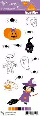 Etiquette un air d\'halloween - sorci�re