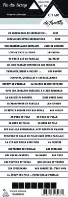 Etiquette un air de famille - Bandes de mots blanches