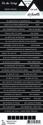 Etiquette un air de famille - Bandes de mots noirs