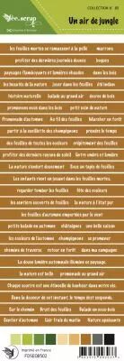 Etiquette un air de jungle - bandes de mots automne