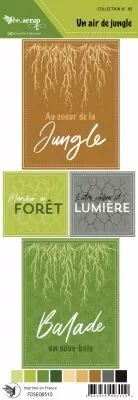 Etiquette un air de jungle - cartes de project life