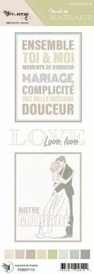 Etiquette un air de mariage - cartes project life