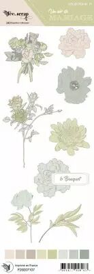 Etiquette un air de mariage - feuillages