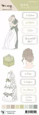 Etiquette un air de mariage - les mari�s