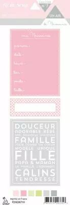 �tiquette Un air de naissance fille cartes project life