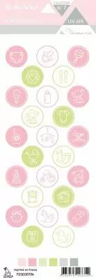 �tiquette Un air de naissance fille ronds motifs