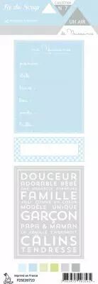 �tiquette Un air de naissance gar�on cartes project life