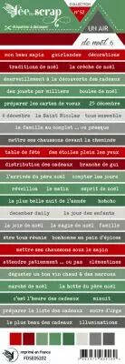 Etiquette un air de no�l - Bandes de mots 1