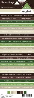 Etiquette un air de no�l - Bandes de mots no�l