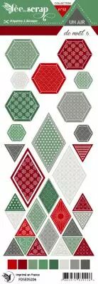 Etiquette un air de no�l - Losanges et hexagones