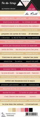 Etiquette un air de no�l 2018 - bandes de mots