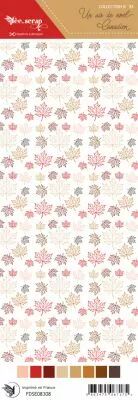 Etiquette un air de no�l canadien - feuilles �rable multicolore