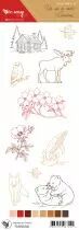 Etiquette un air de no�l canadien - illustrations caribou
