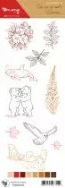 Etiquette un air de no�l canadien - illustrations chien de traineau