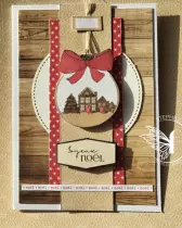 Etiquette un air de noël chic - phrase noël