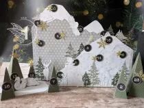 étiquette un air de noel chiffres de l\'avent noir