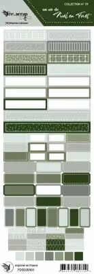 Etiquette un air de no�l en for�t  - �tiquettes rectangle