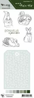 Etiquette un air de no�l en for�t - animaux de l\'�tang