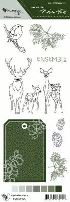Etiquette un air de no�l en for�t - animaux de la for�t