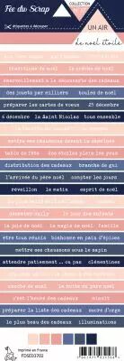 Etiquette un air de no�l �toil� - Bandes de mots no�l