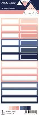 Etiquette un air de no�l �toil� - Etiquettes rectangles