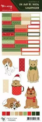 �tiquette un air de noel gourmand - animaux de noel