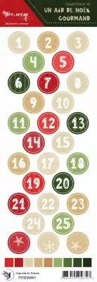 �tiquette un air de noel gourmand - chiffres