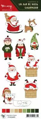 �tiquette un air de noel gourmand - p�re noel