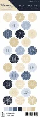 Etiquette un air de no�l p�tillant - chiffres calendrier de l\'avent