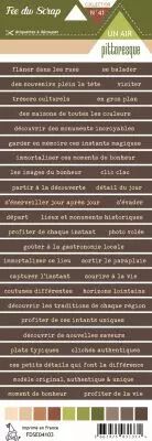 Etiquette un air de pittoresque - Bandes de mots marron