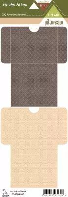 Etiquette un air de pittoresque - Pochettes marron et beige