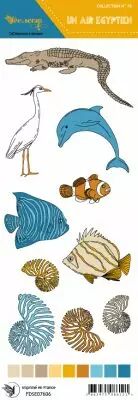 Etiquette un air �gyptien  - illustrations animaux