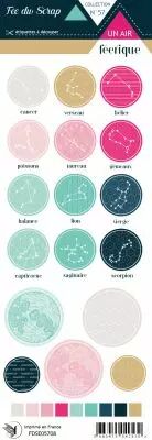 Etiquette un air f��rique - ronds astrologiques