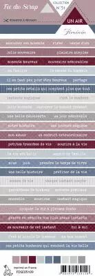 Etiquette un air f�minin - Bandes de mots