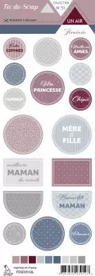 Etiquette un air f�minin - Ronds avec �criture
