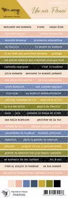 Etiquette un air fleuri - bandes de mots