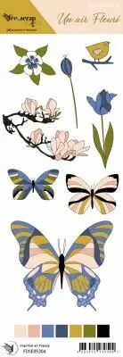 Etiquette un air fleuri - motifs � d�couper