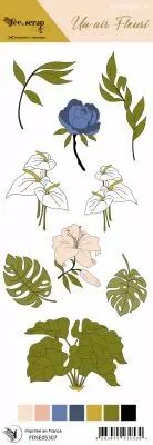 Etiquette un air fleuri - plantes � d�couper