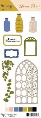 Etiquette un air fleuri - vases et cadres