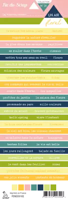 Etiquette un air floral - bandes de mots
