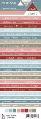 Etiquette un air glacial - Bandes de mots hiver