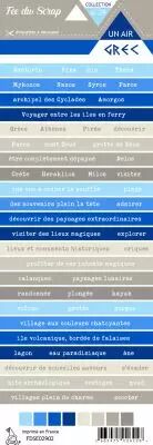 Etiquette un air grec - bandes de mots