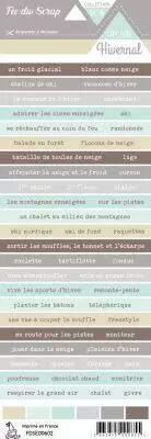 �tiquette un air hivernal bande de mots
