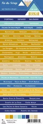 Etiquette un air ib�rique - bandes de mots lieux